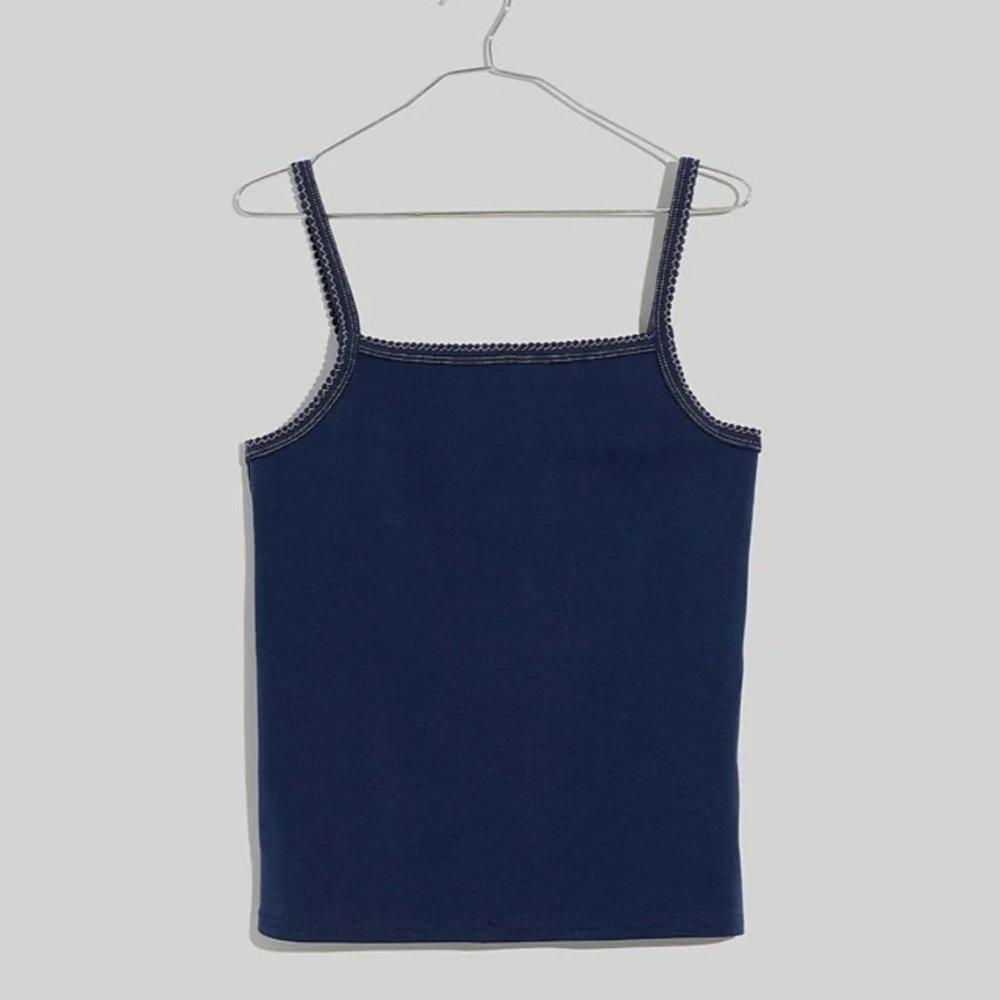 NWT Madewell Thompson Ribbed Navy Cami Tank